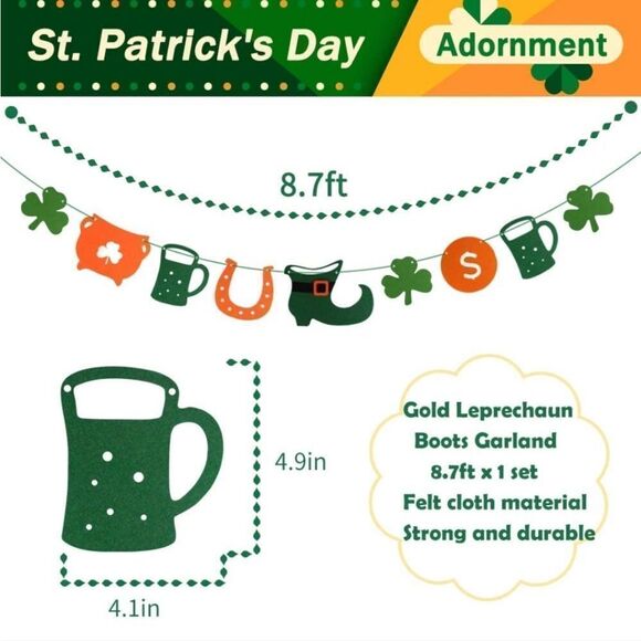 NWT Lucky St Pat's Decorations Kit - Picture 3 of 6